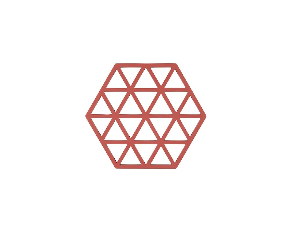 Silikonová podložka pod horké Triangles Burned Red