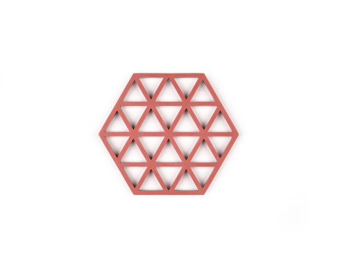 Silikonová podložka pod horké Triangles Burned Red
