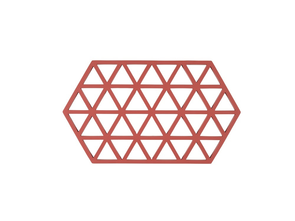 Silikonová podložka pod horké Triangles Burned Red