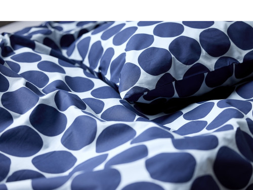 Bavlněné povlečení 140x200 Bubbles Linen blue