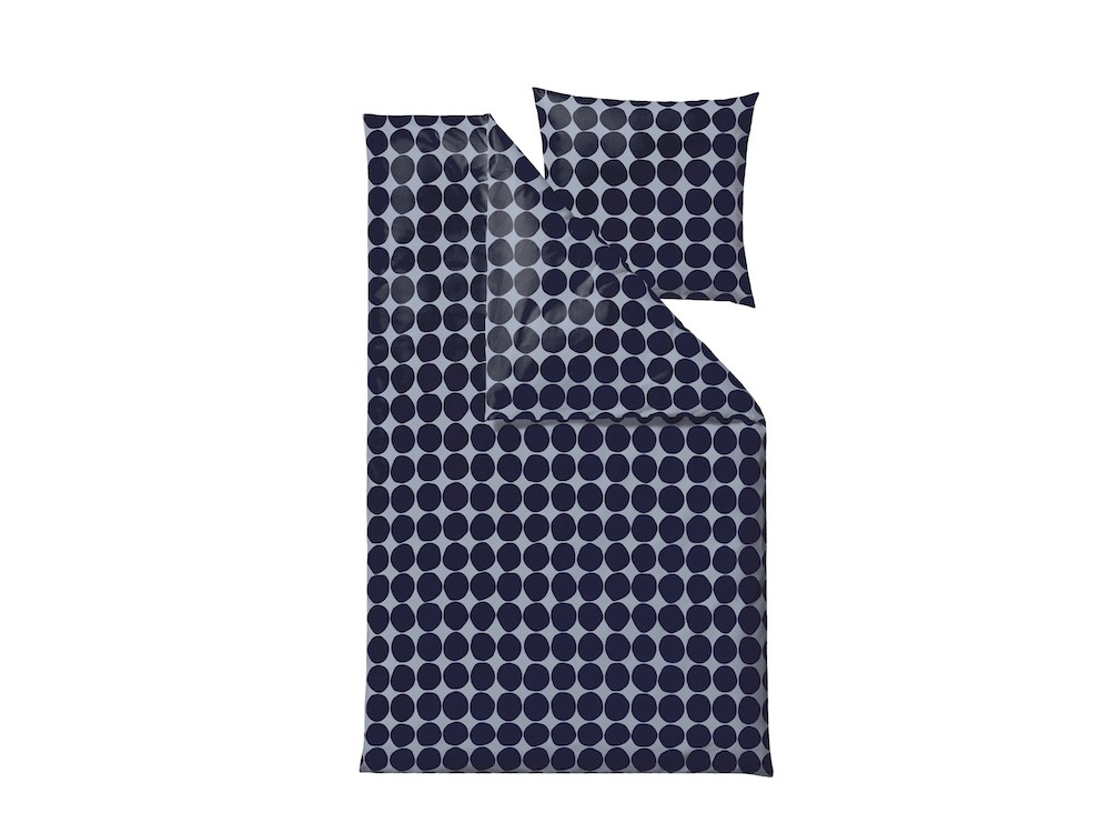 Bavlněné povlečení 140x220 Bubbles Linen blue
