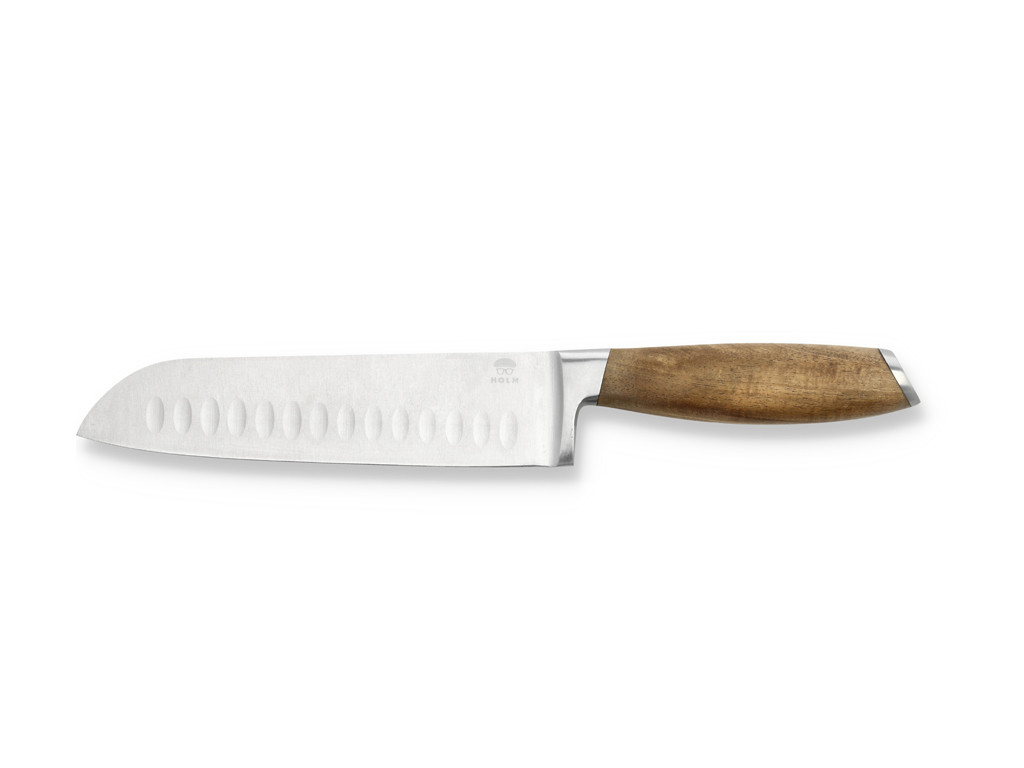 Santoku nůž 31 cm Nerez/Akáciové dřevo