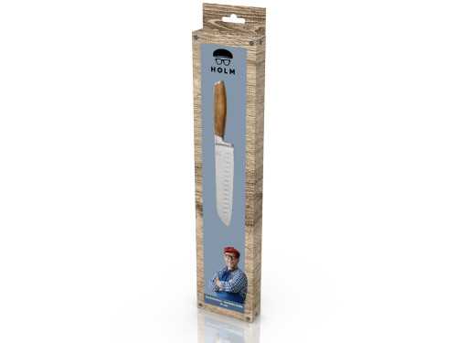 Santoku nůž 31 cm Nerez/Akáciové dřevo