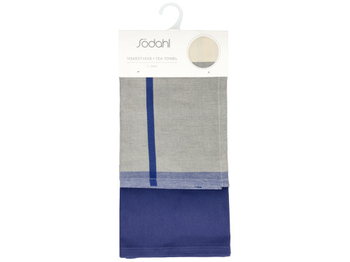 Kuchyňská utěrka 50x70 Blocks (sada 2 ks) Royal Blue
