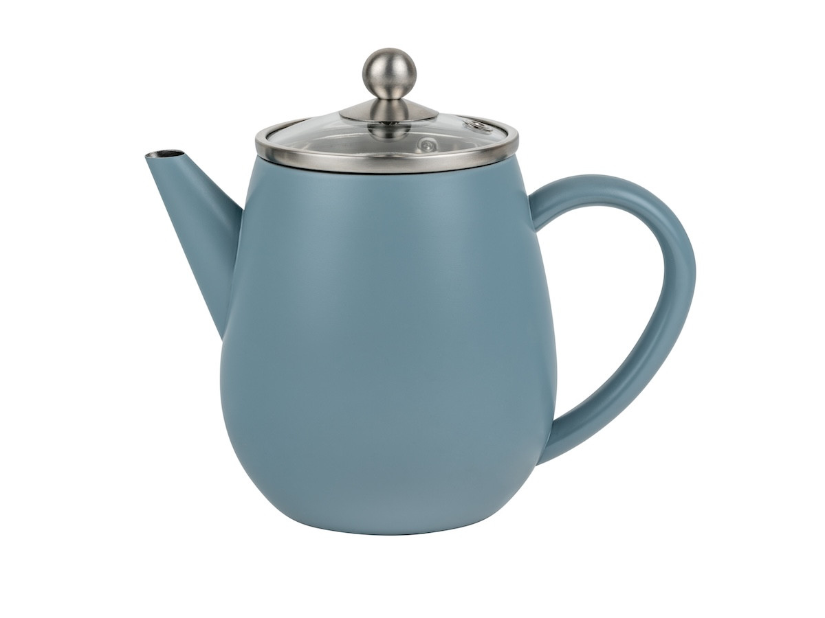 Dvoustěnná konvička na čaj Duet Eva 0.5l ice blue