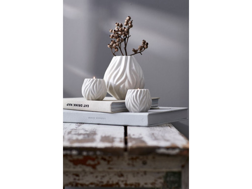 Stojánek na čajovou svíčku Flame (sada 2 ks) White