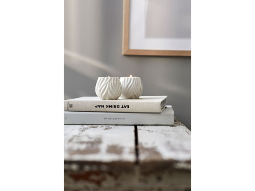 Stojánek na čajovou svíčku Flame (sada 2 ks) White