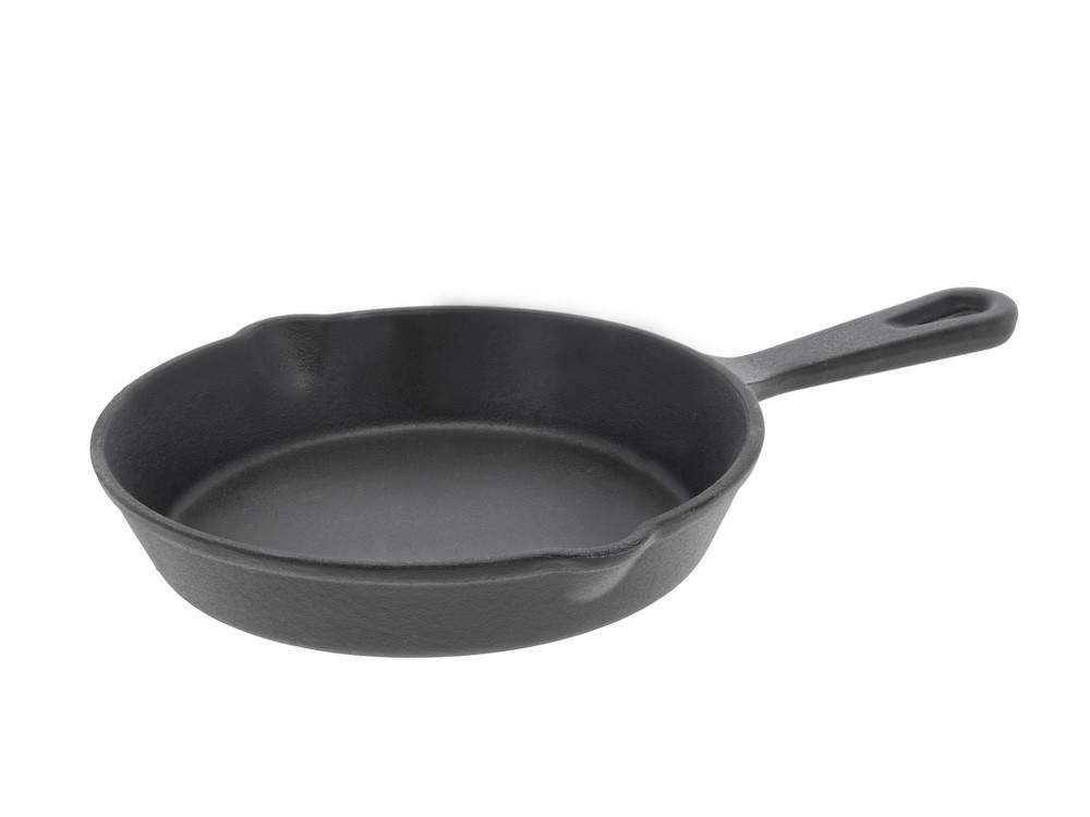 Malá litinová pánev na smažení 14 cm Black