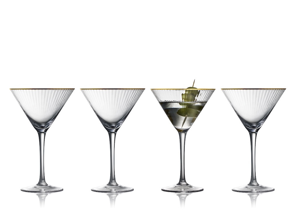 Sklenice na martini Palermo Gold 25 cl (4 ks)