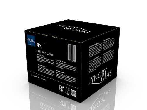 Sklenice Palermo Gold 50 cl (4 ks)