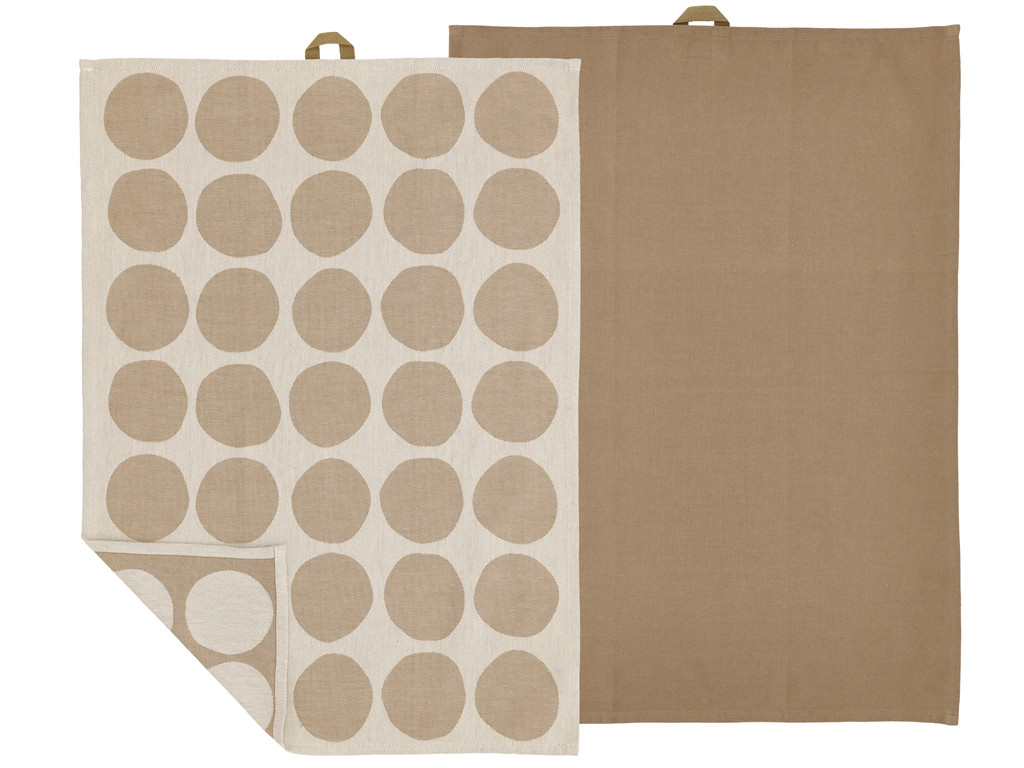 Kuchyňská utěrka 50x70 Bubbles (sada 2 ks) Warm Taupe