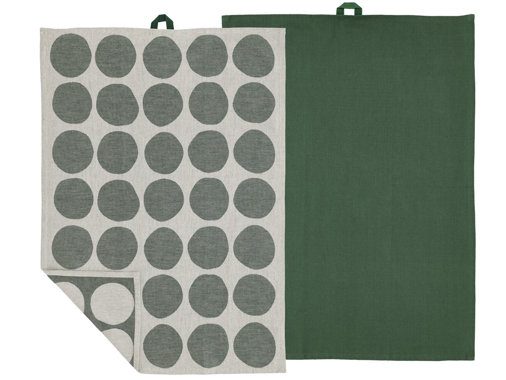 Kuchyňská utěrka 50x70 Bubbles (sada 2 ks) Pine green