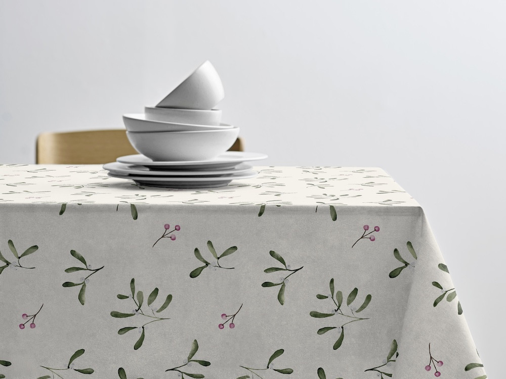 Vánoční ubrus 140x350 Mistletoe Nature